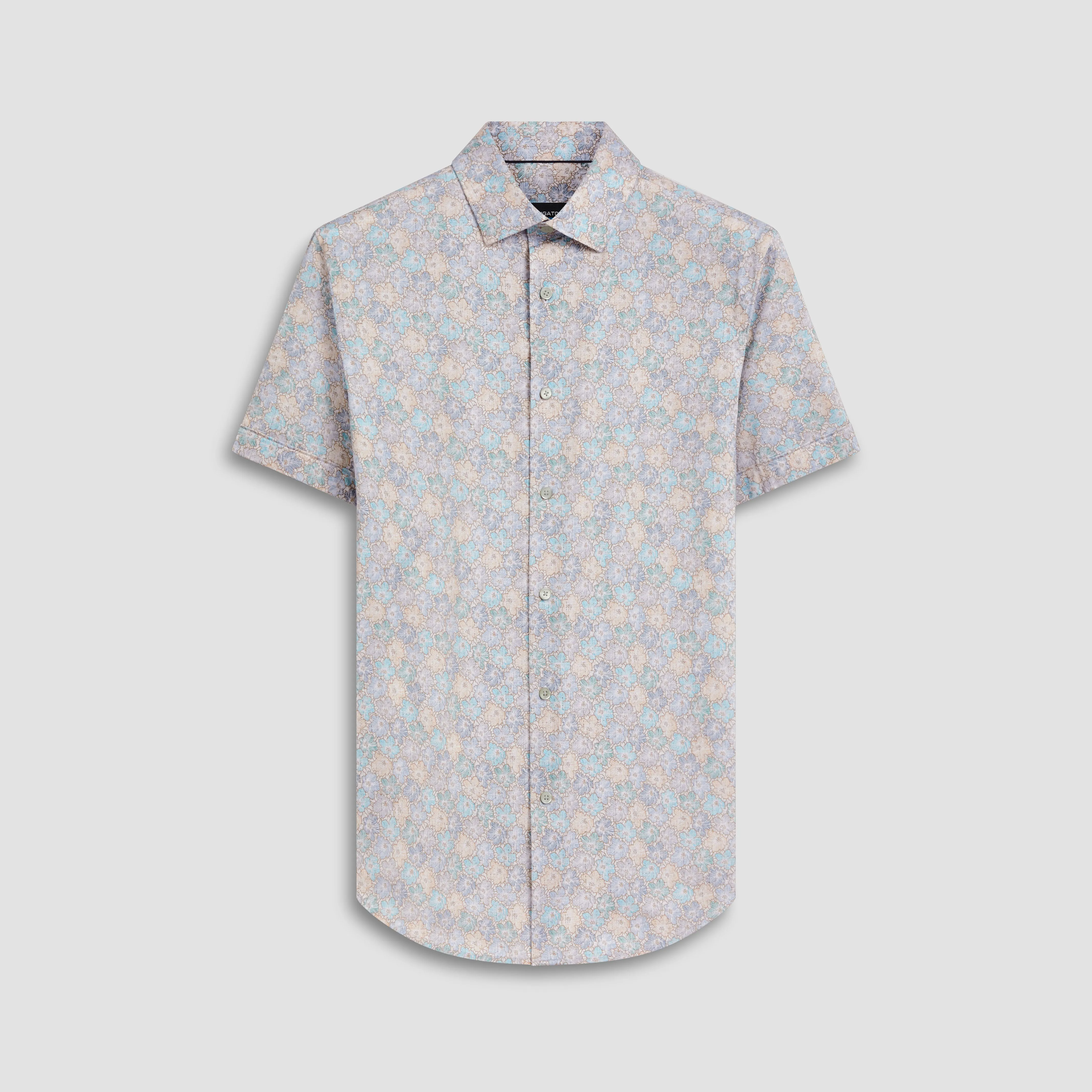 Miles Floral Print OoohCotton Short Sleeve Shirt