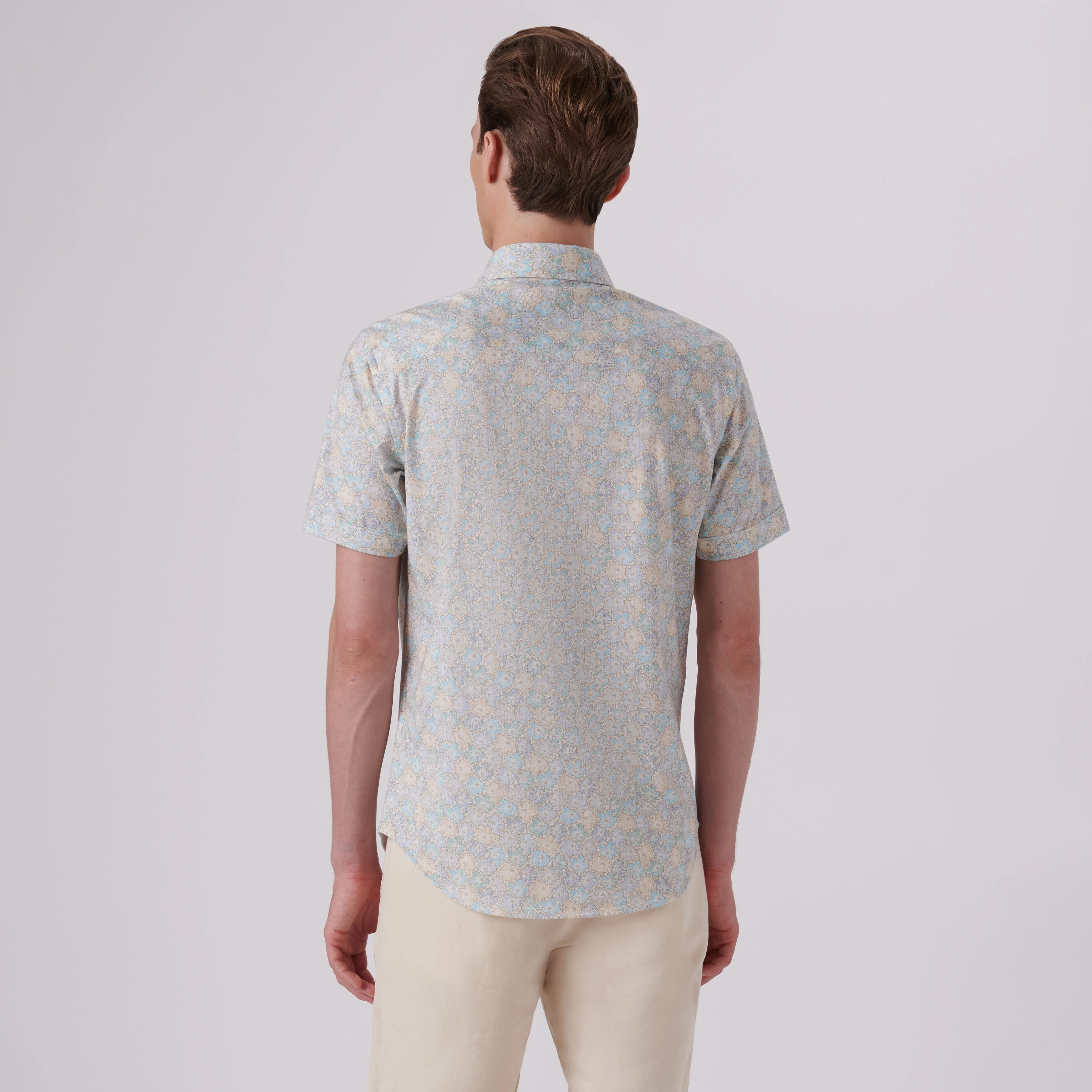 Miles Floral Print OoohCotton Short Sleeve Shirt