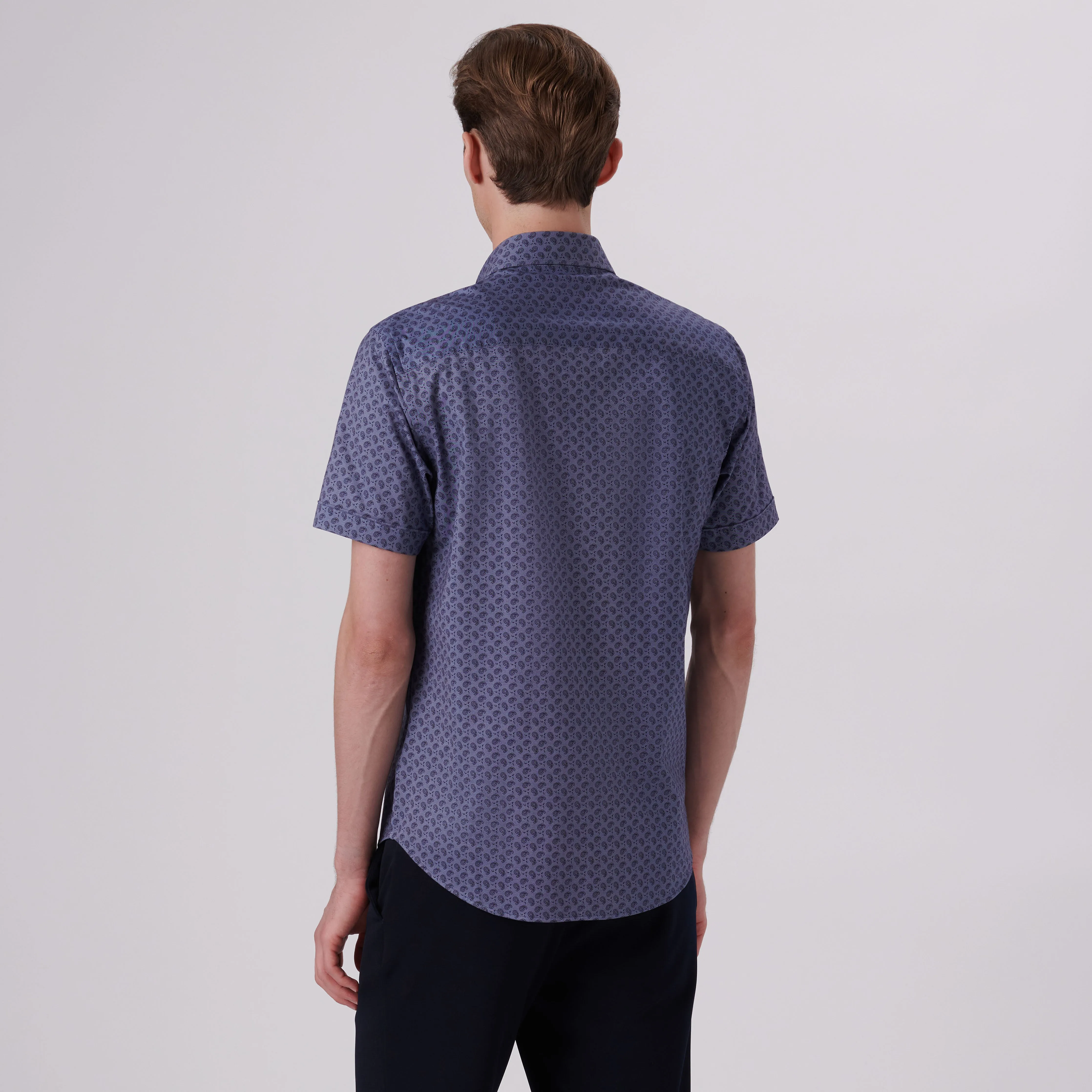 Miles Paisley Print OoohCotton Short Sleeve Shirt