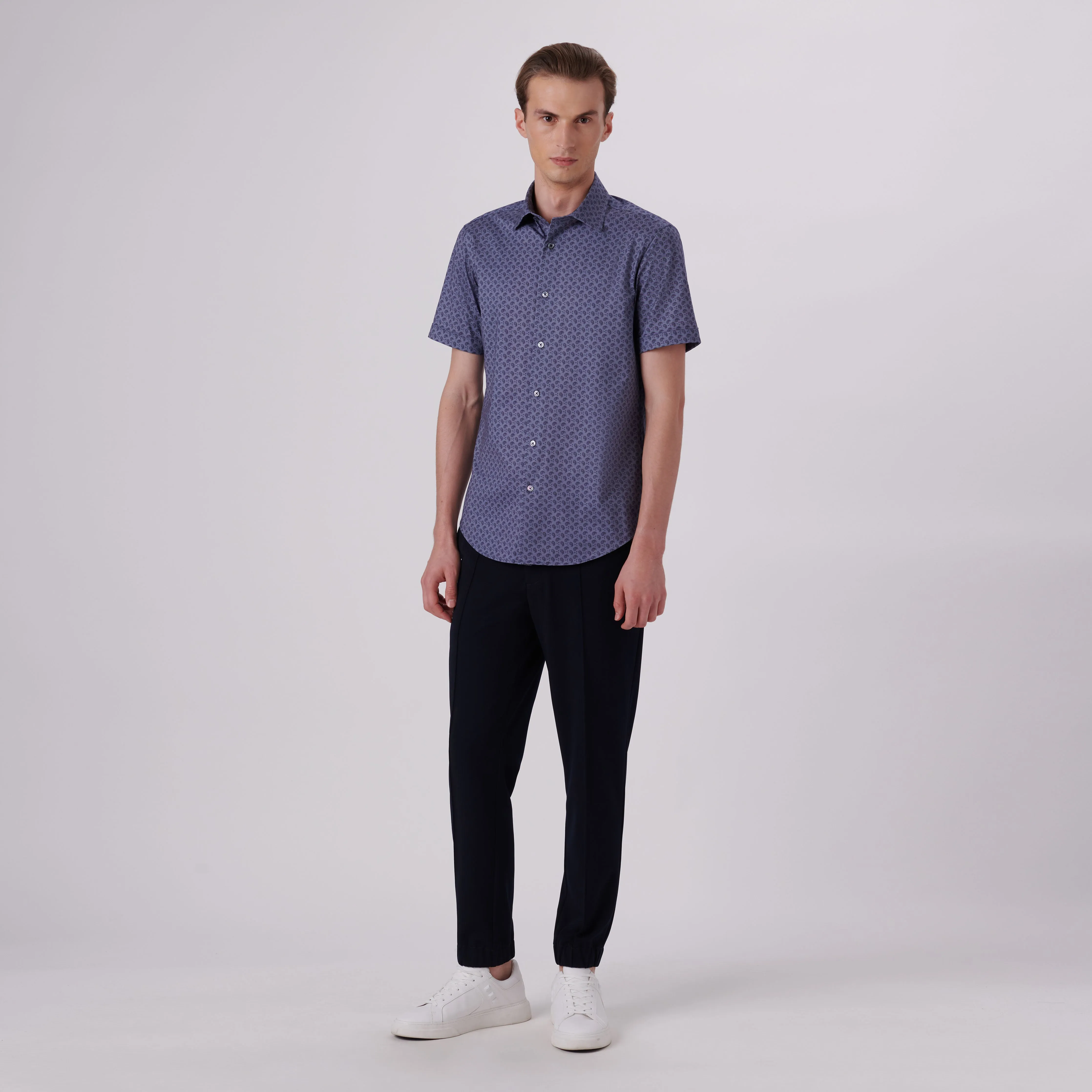Miles Paisley Print OoohCotton Short Sleeve Shirt