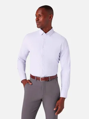 Mizzen   Main Leeward LS Dress Shirt - Lilac Check