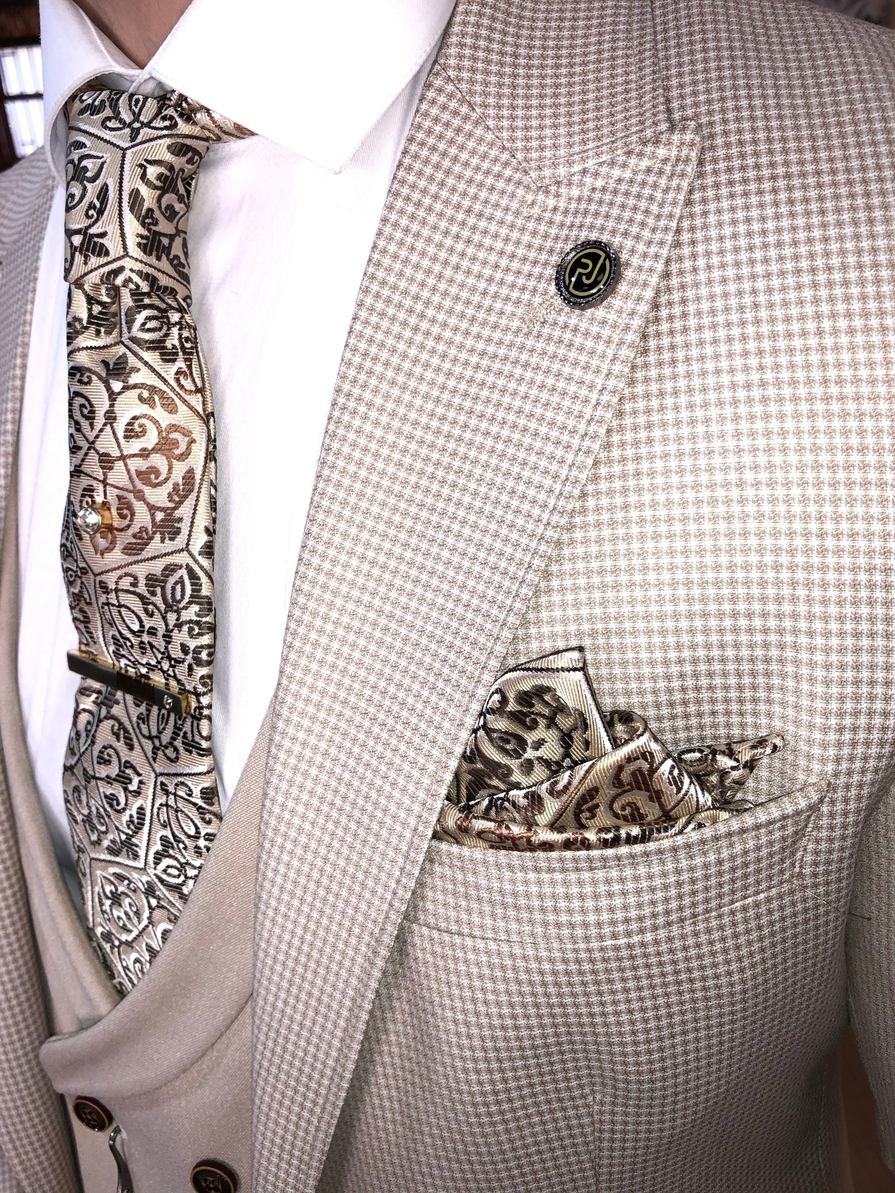 Monty - Cream 3 Piece Suit