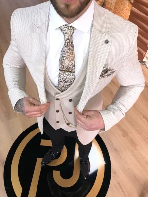 Monty - Cream 3 Piece Suit