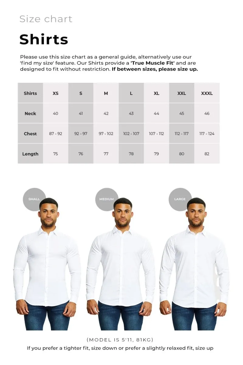 Muscle Fit Dress Shirt in Black