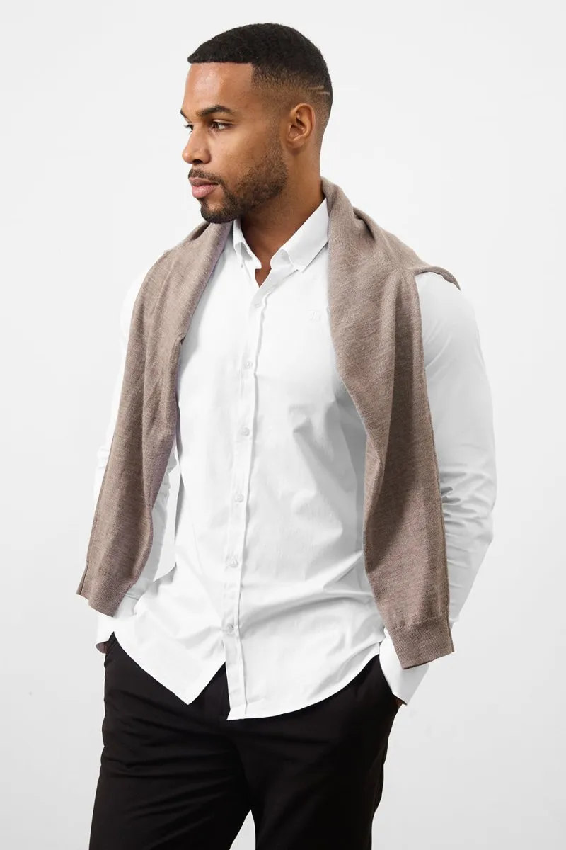 Muscle Fit Signature Shirt 2.0 in White
