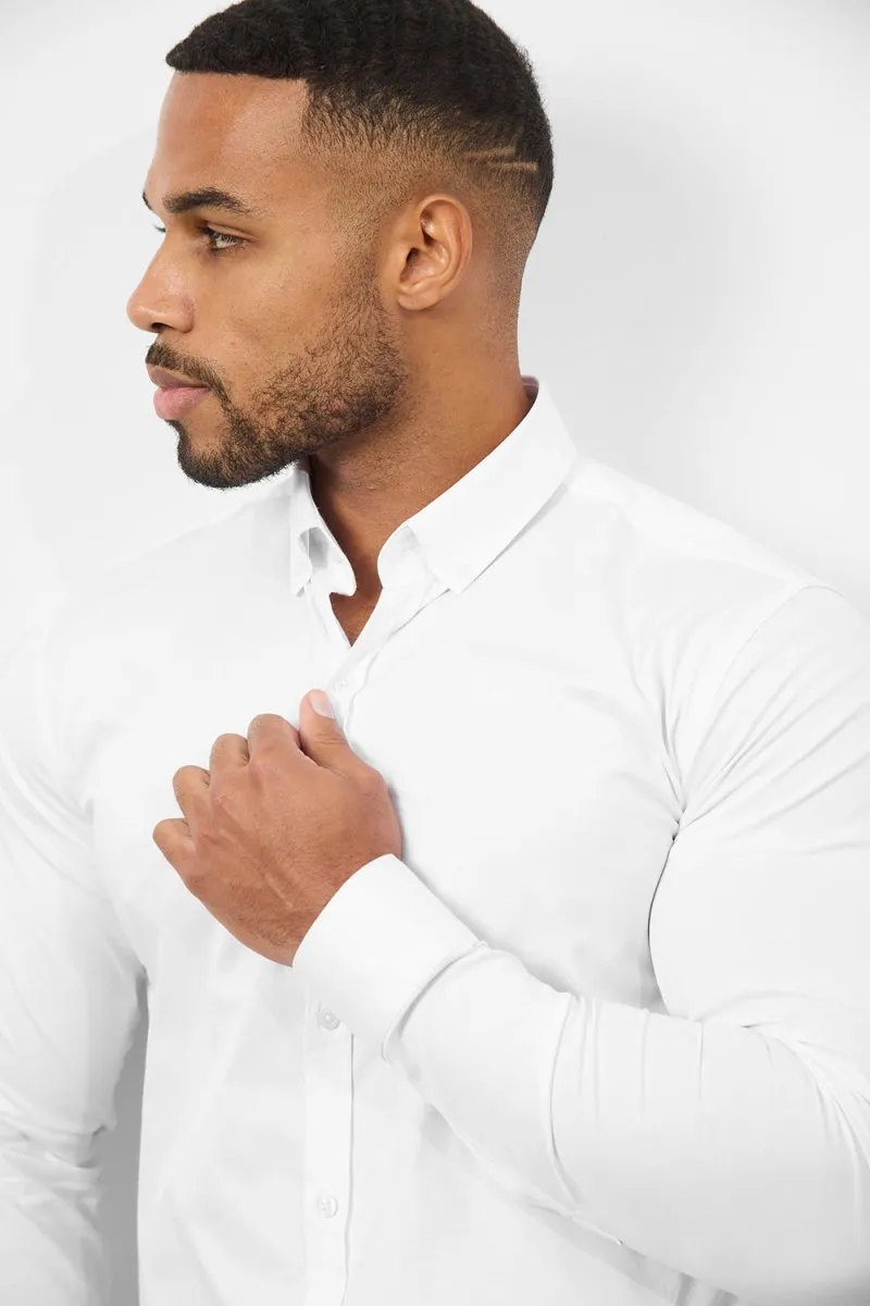 Muscle Fit Signature Shirt 2.0 in White