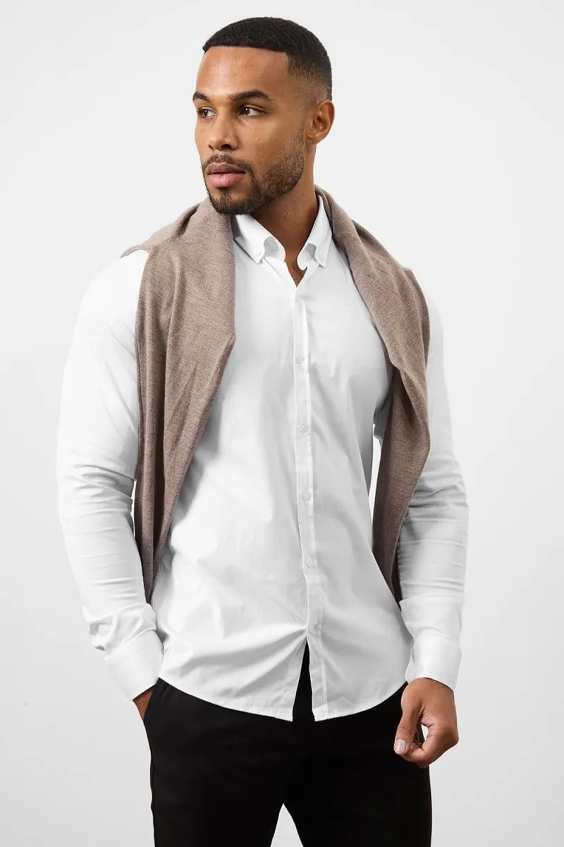 Muscle Fit Signature Shirt 2.0 in White