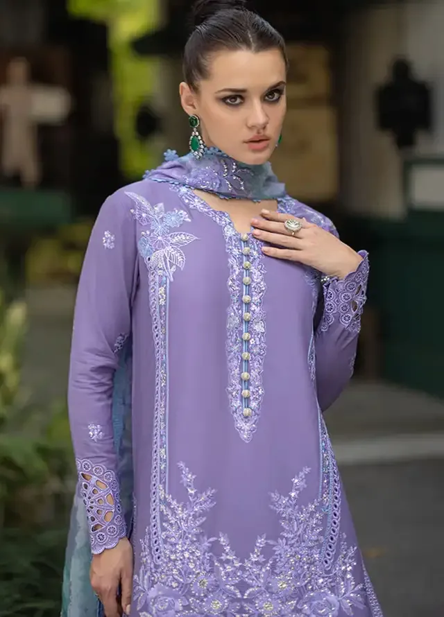 Mushq Luxury Lawn Embroidered Suits Unstitched Orient Express ADELINE