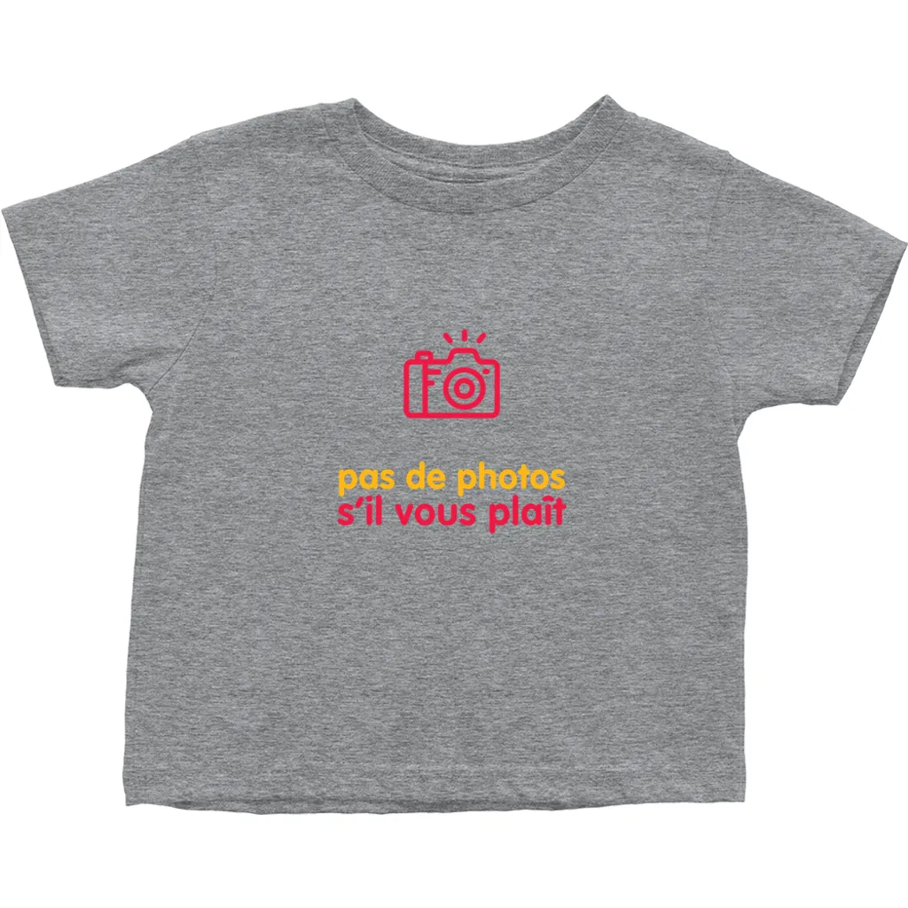 No Photos Toddler T-Shirts (French)