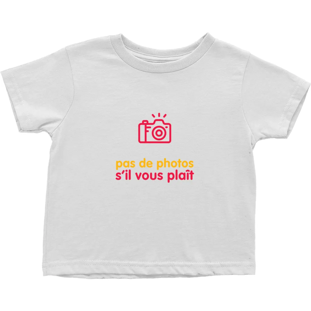 No Photos Toddler T-Shirts (French)