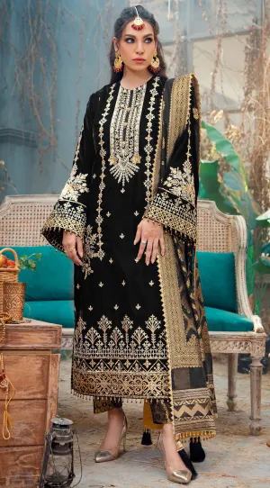 NOELLE VL121-02 |  Anaya by Kiran Chaudhry Velour De Fete '21 | Unstitched Embroidered Velvet Suits