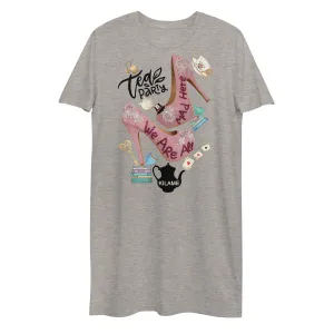 Organic cotton t-shirt dress 'Alice party'