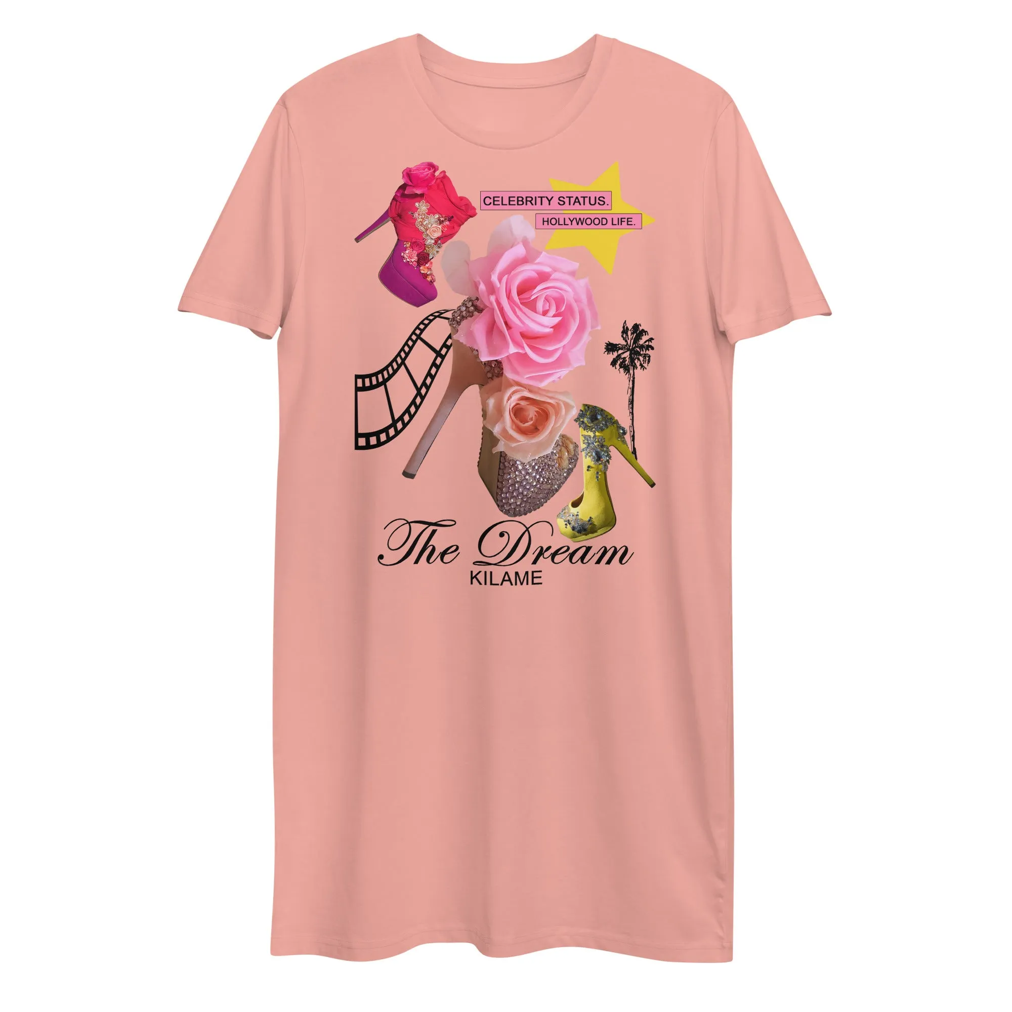 Organic cotton t-shirt dress 'Celebrity status'