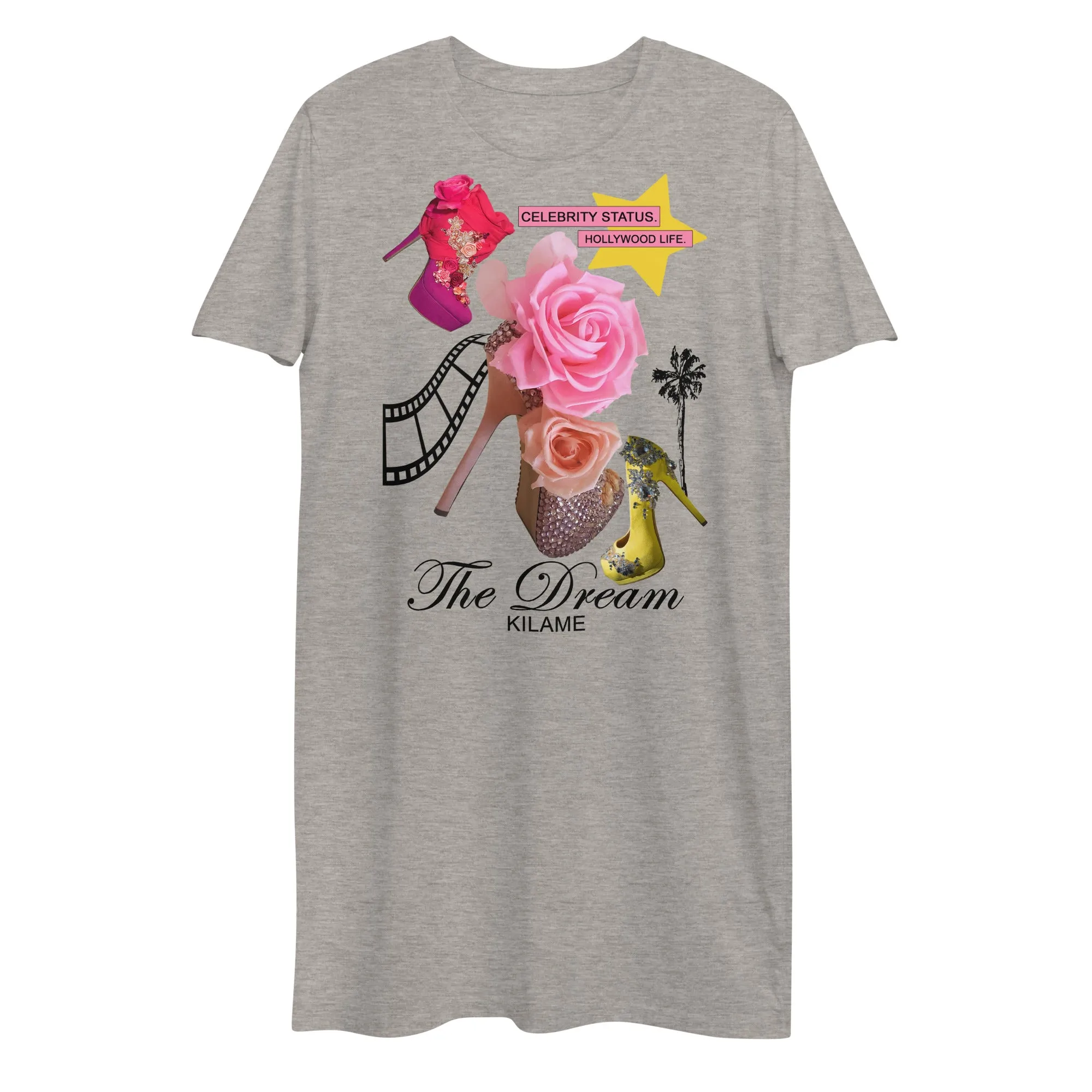 Organic cotton t-shirt dress 'Celebrity status'