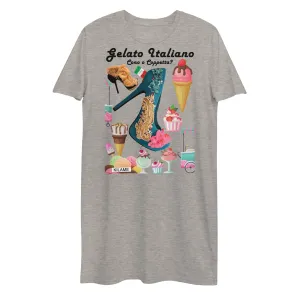 Organic cotton t-shirt dress 'Gelato Italiano'