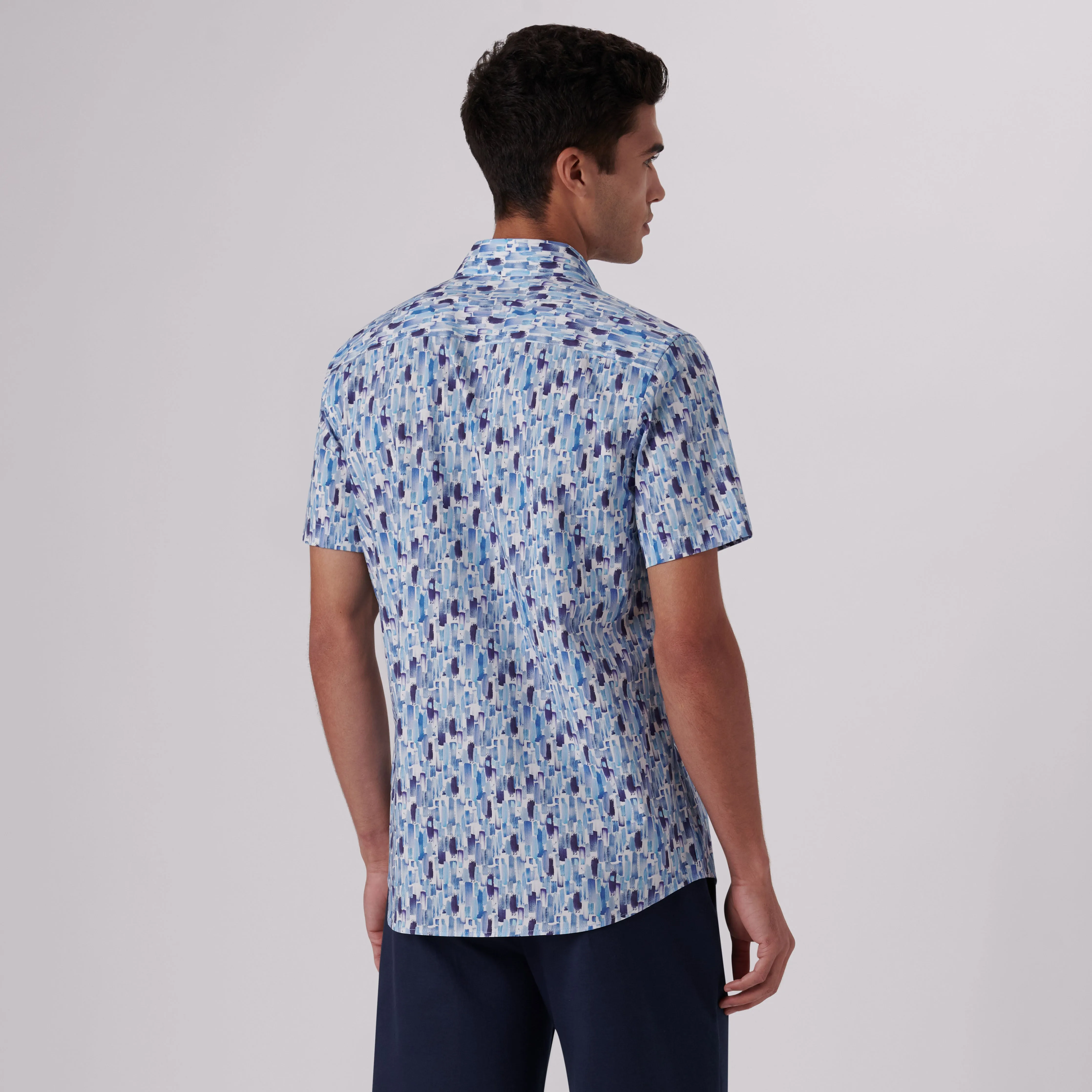 Orson Paint Strokes Print Short Sleeve Shirt