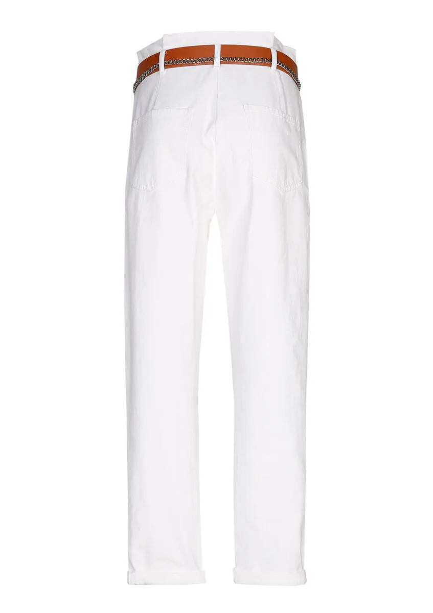 PANAMA PAPERBAG COTTON TROUSERS