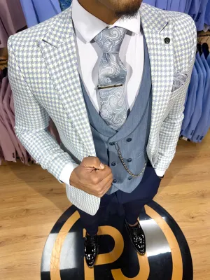 Paris - Light Blue/White 3 Piece Suit