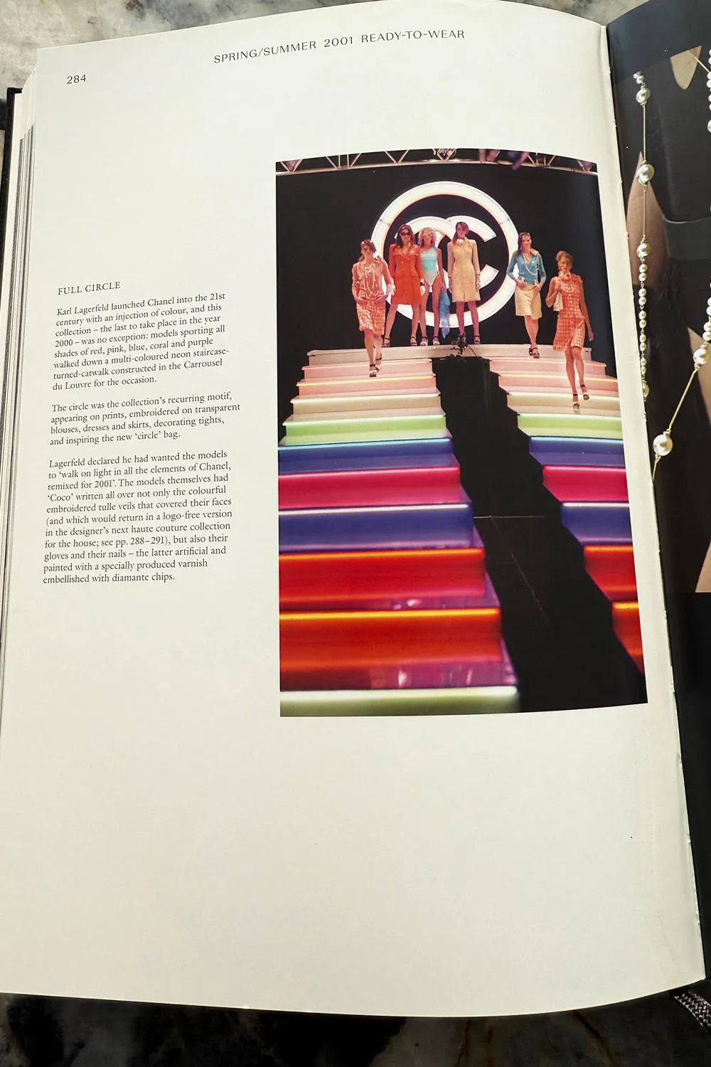 Phenomenal Spring 2001 Chanel by Karl Lagerfeld Cashmere & Sequin Runway Set