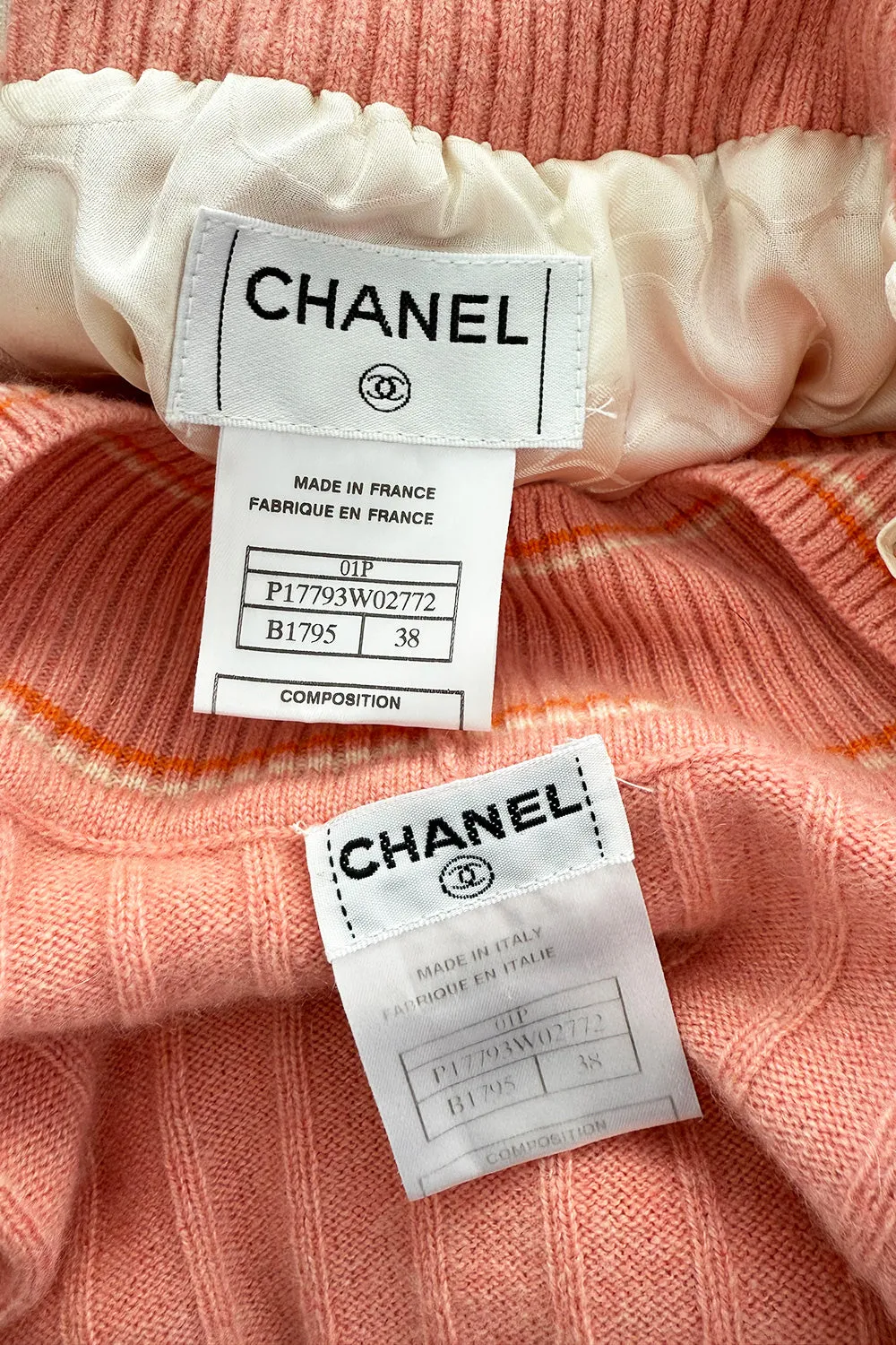 Phenomenal Spring 2001 Chanel by Karl Lagerfeld Cashmere & Sequin Runway Set