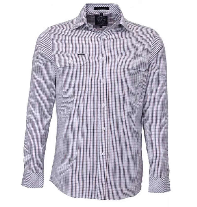 Pilbara Shirt Mens Double Pocket Check