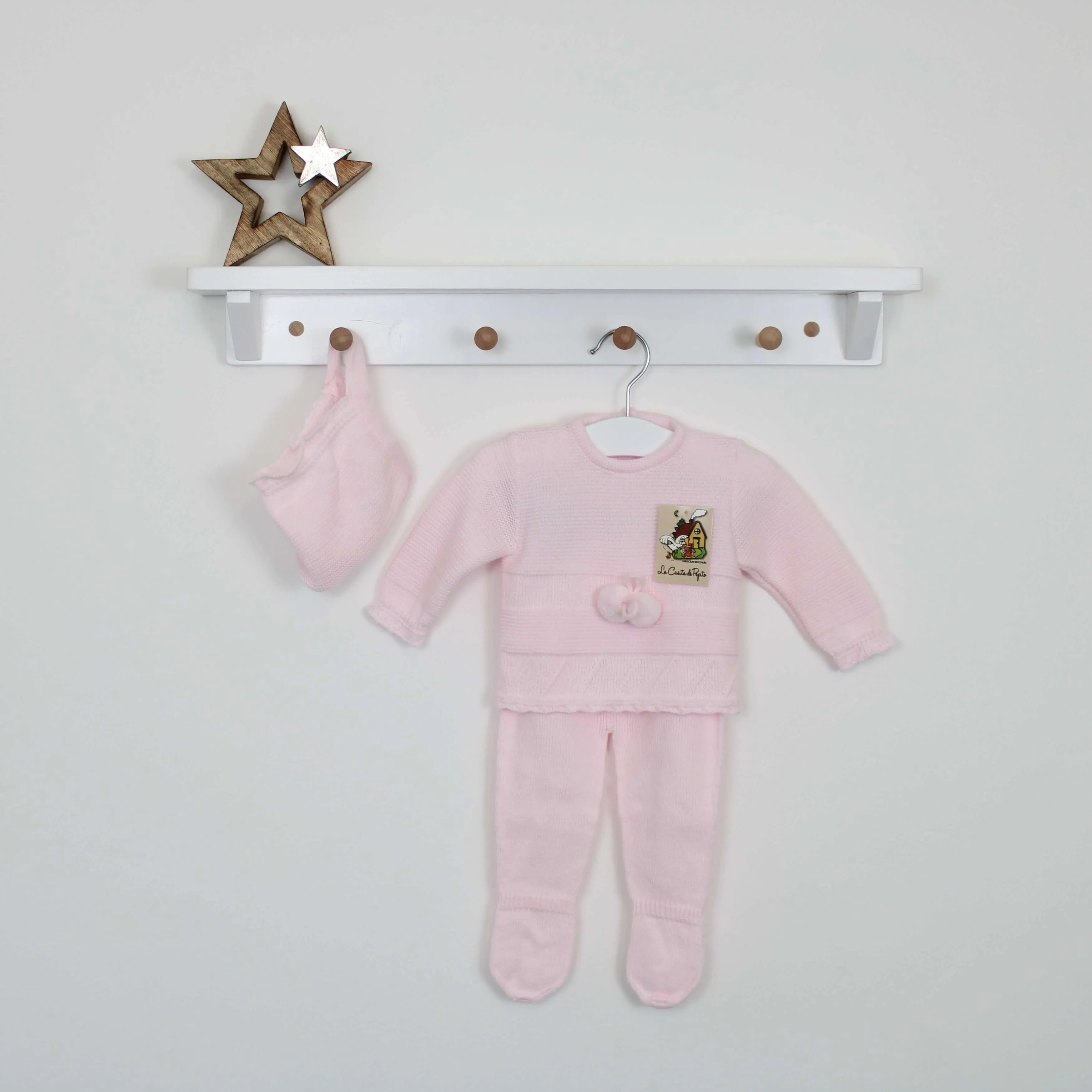 Pink Heavy Knit 3 Piece Set
