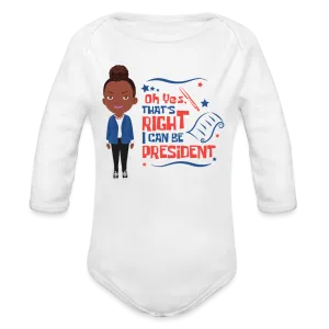 President Organic Long Sleeve Baby Bodysuit