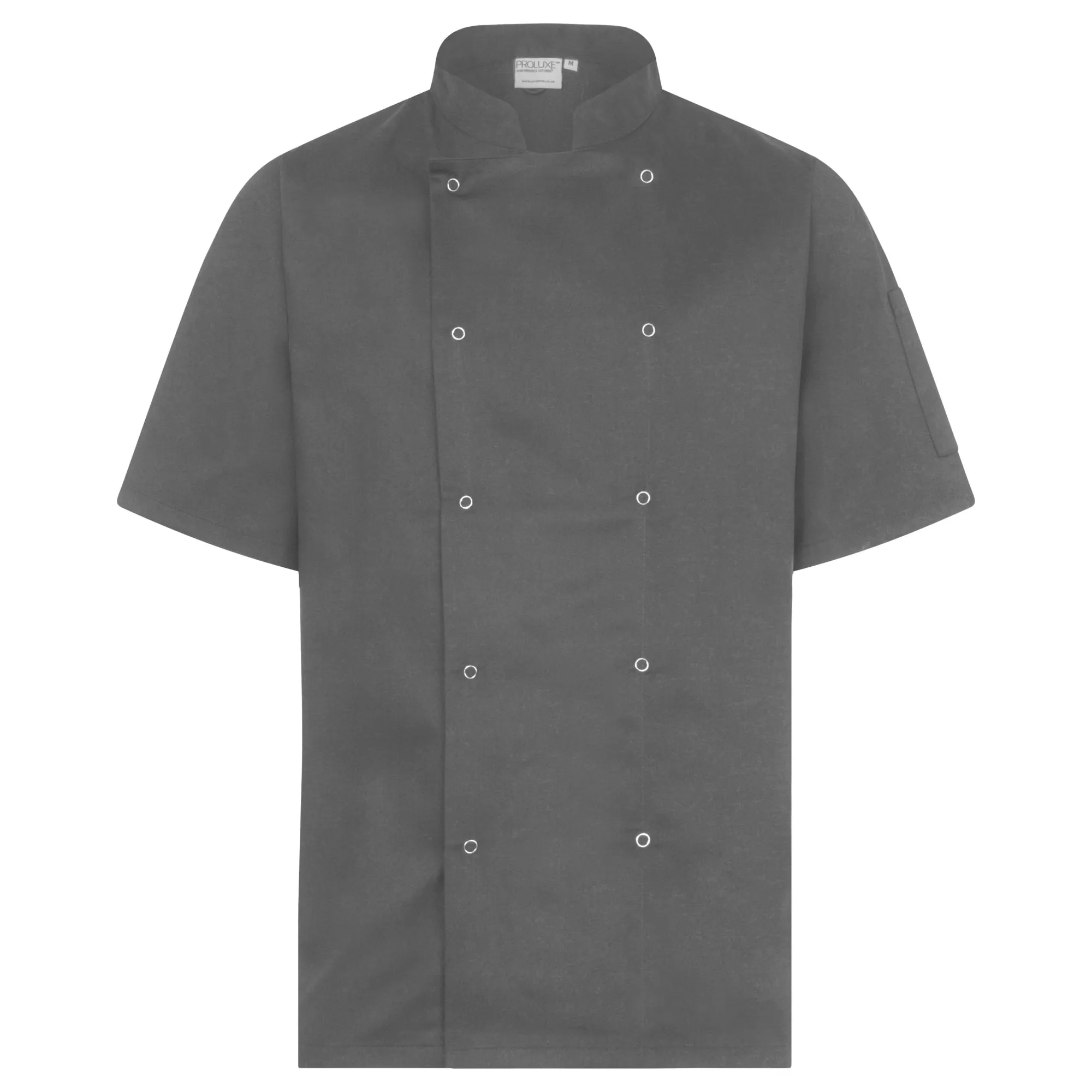 Proluxe Professional Chefs Jacket - Short Sleeve - Unisex - Grey