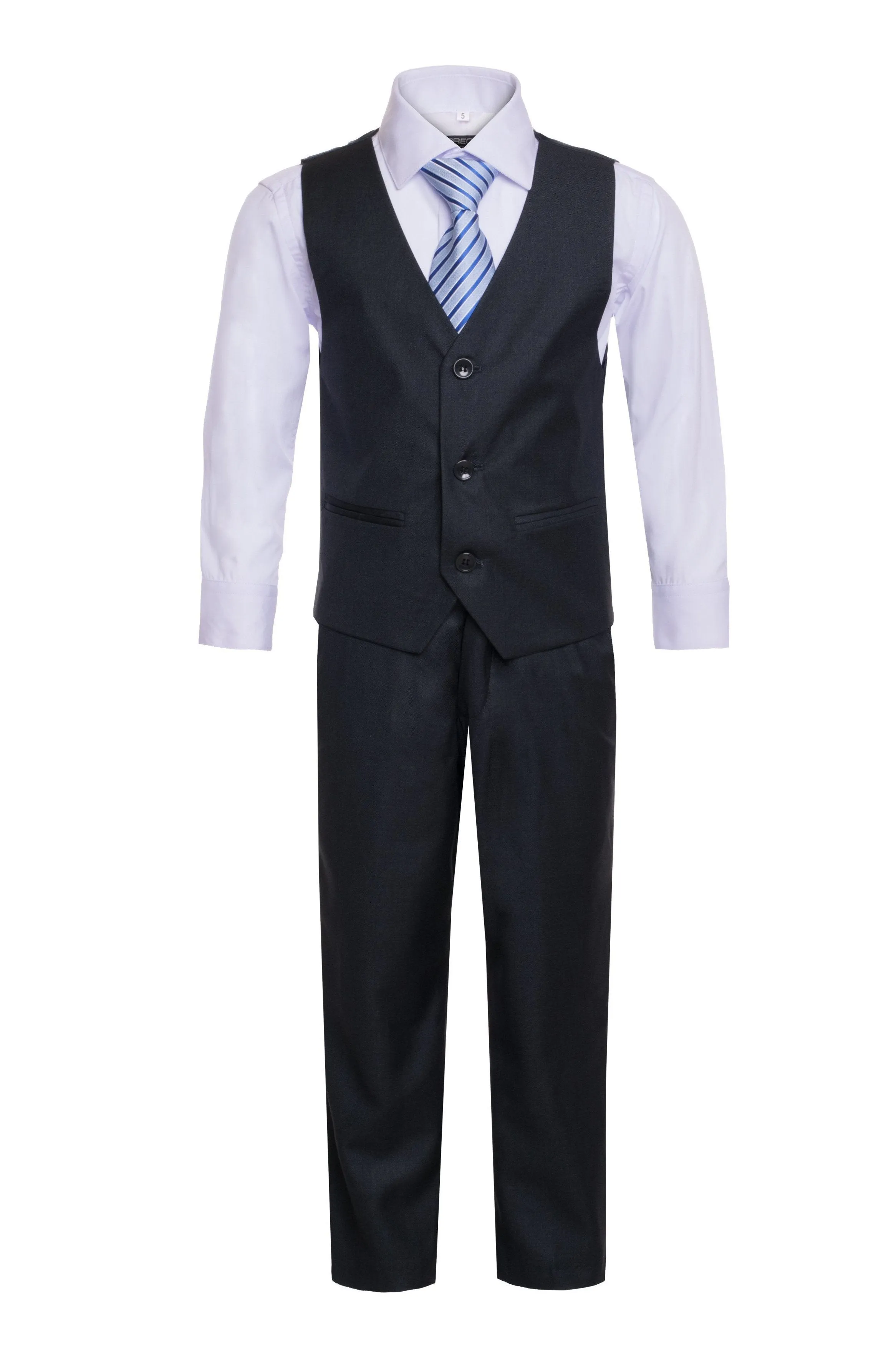 "Jax" Kids Charcoal Suit 5-Piece Set