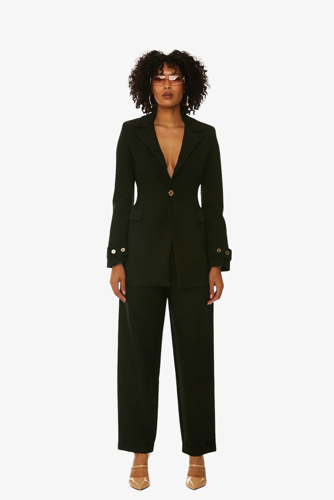 "Nell" Jacket In Hunter Green
