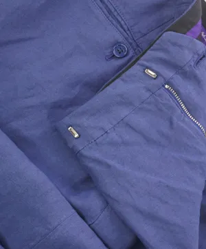 RALPH LAUREN PURPLE LABEL - LINEN/SILK Distressed Blue Pants Side Tabs - 36W