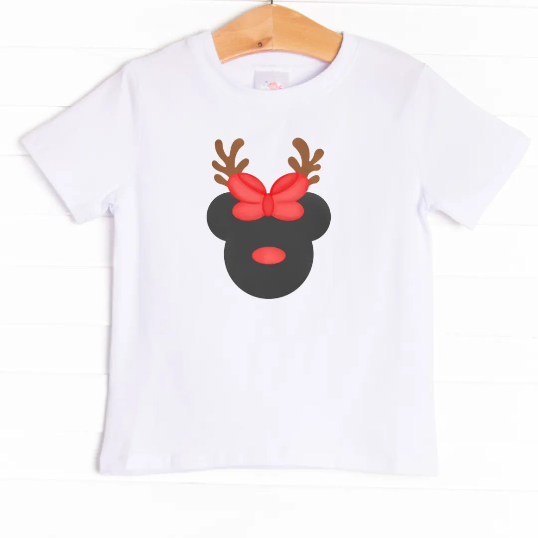 Reindeer Dress Up Girl Graphic Tee