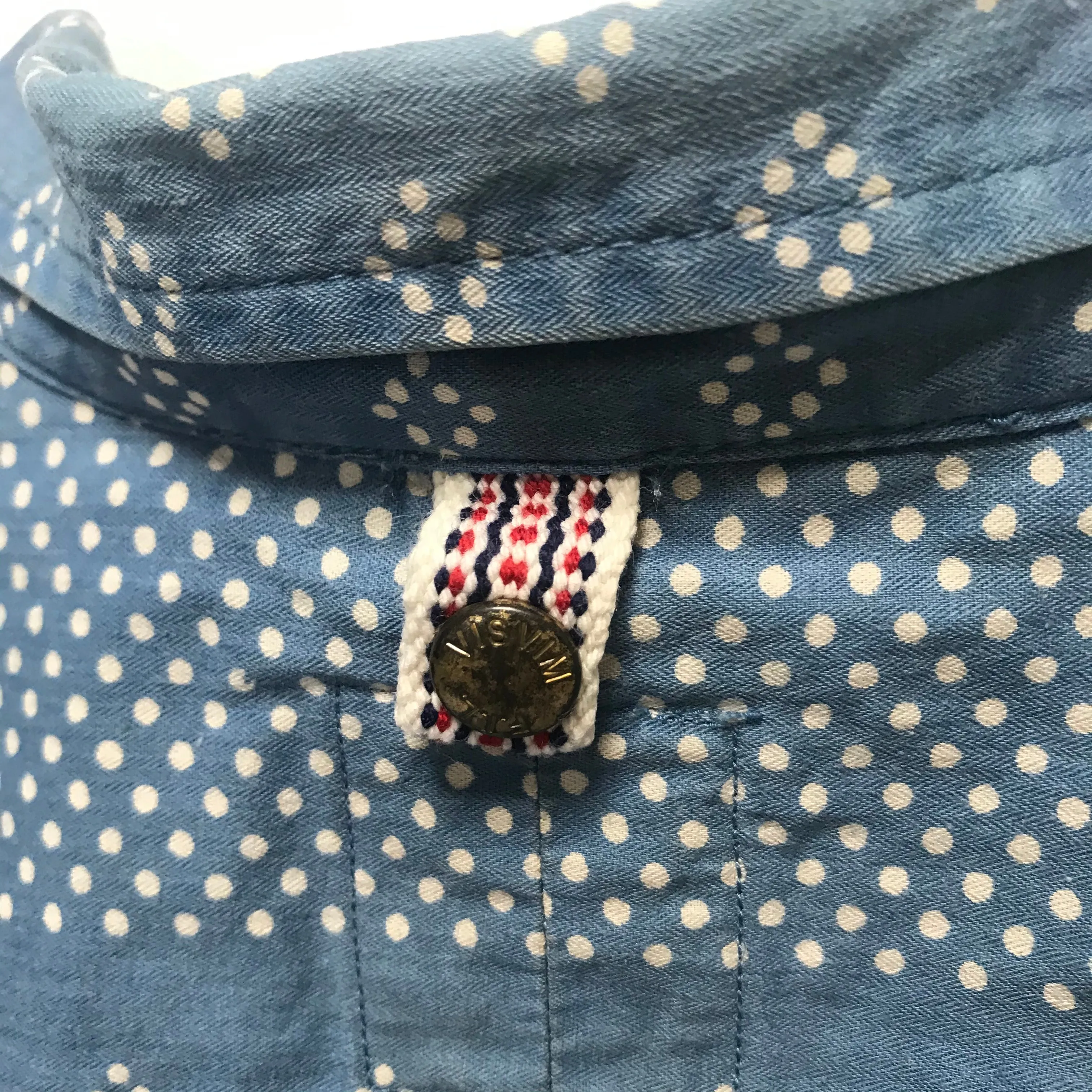 [S] VISVIM 14SS Kerchief Dots Tunic Shirt Blue