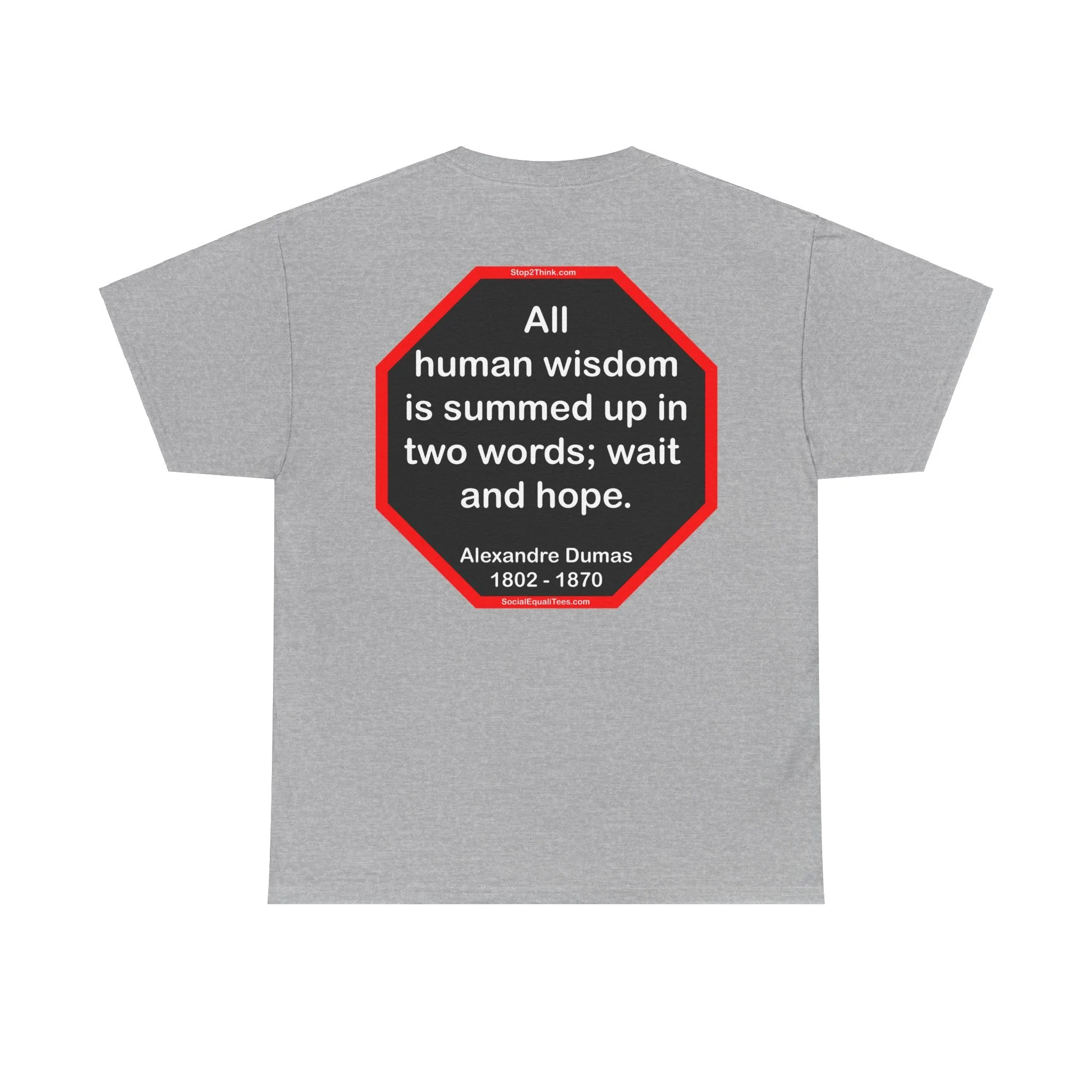 S2TBQM- All human wisdom is summed up in two words; wait and hope.  -  Alexandre Dumas   1802 - 1870