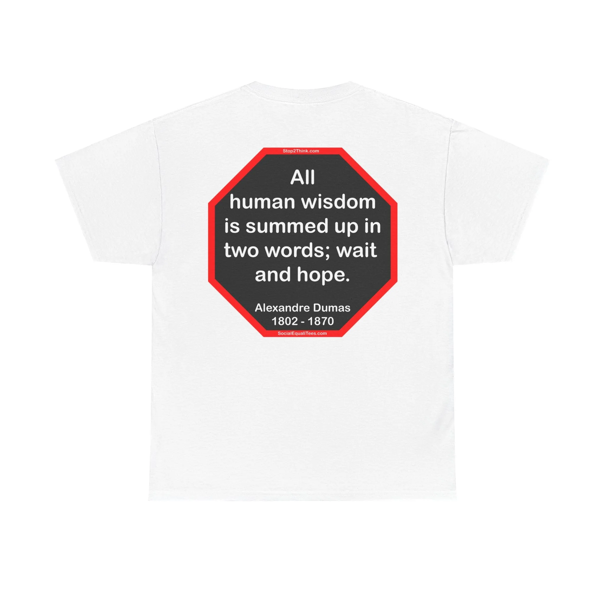 S2TBQM- All human wisdom is summed up in two words; wait and hope.  -  Alexandre Dumas   1802 - 1870