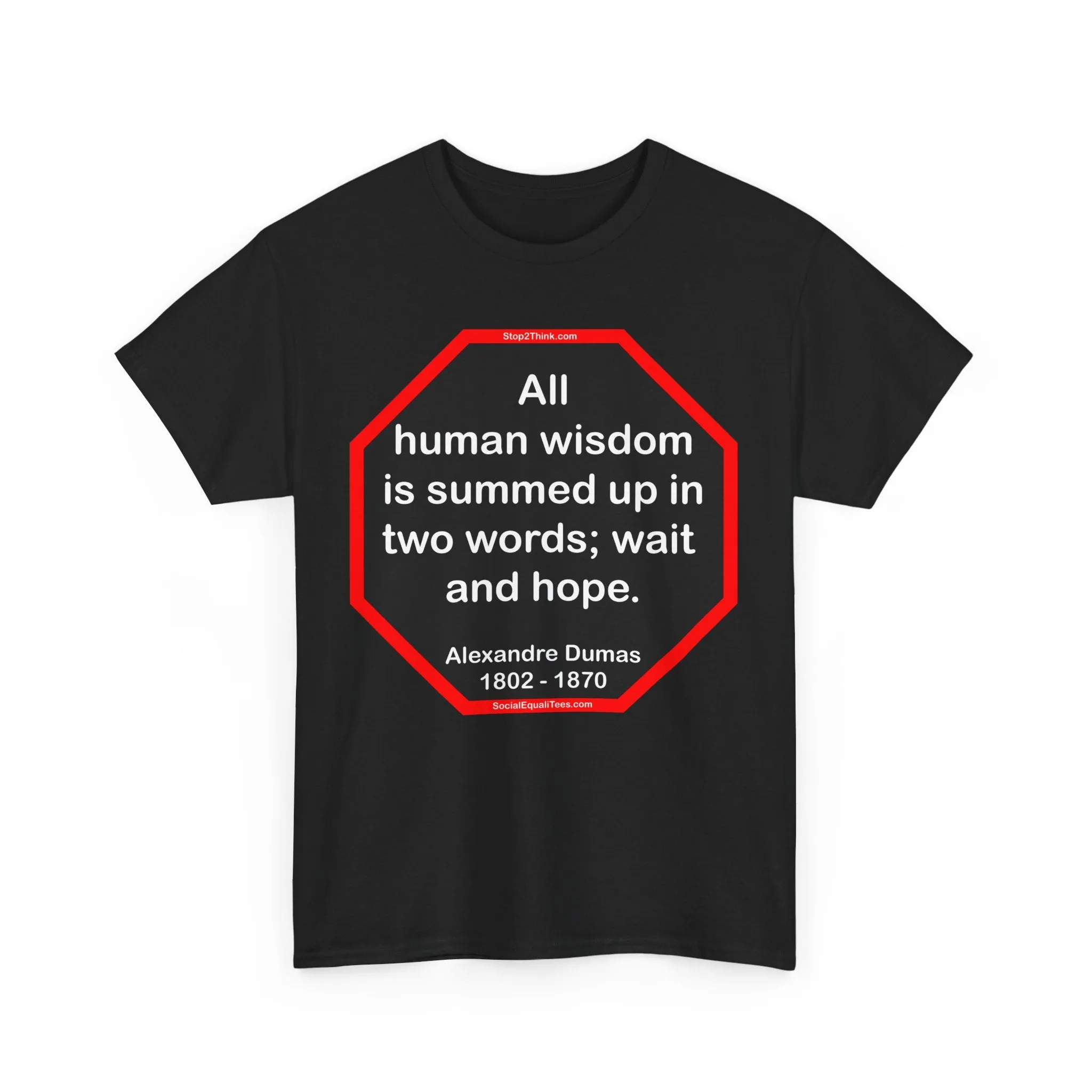 S2TBQM- All human wisdom is summed up in two words; wait and hope.  -  Alexandre Dumas   1802 - 1870