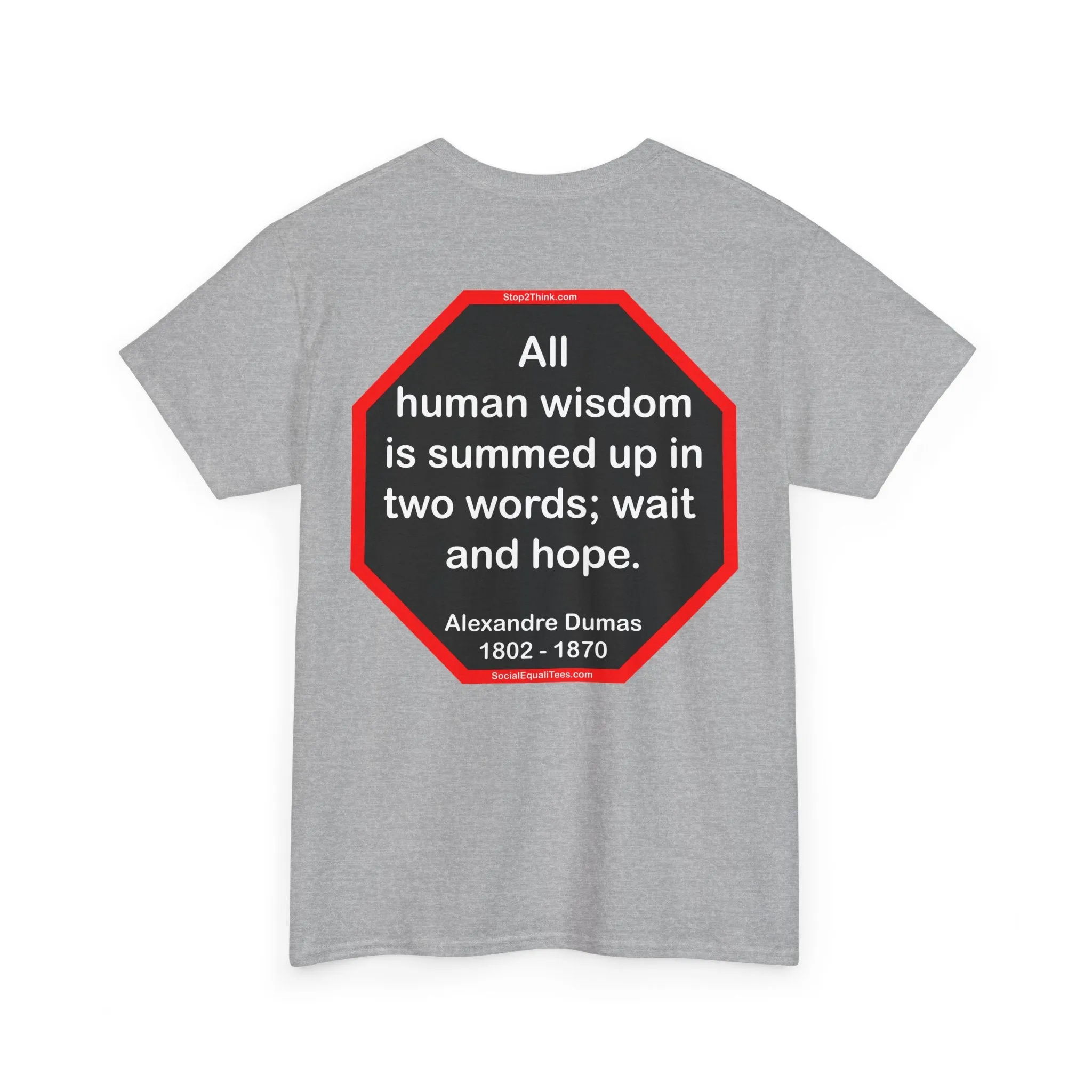 S2TBQM- All human wisdom is summed up in two words; wait and hope.  -  Alexandre Dumas   1802 - 1870