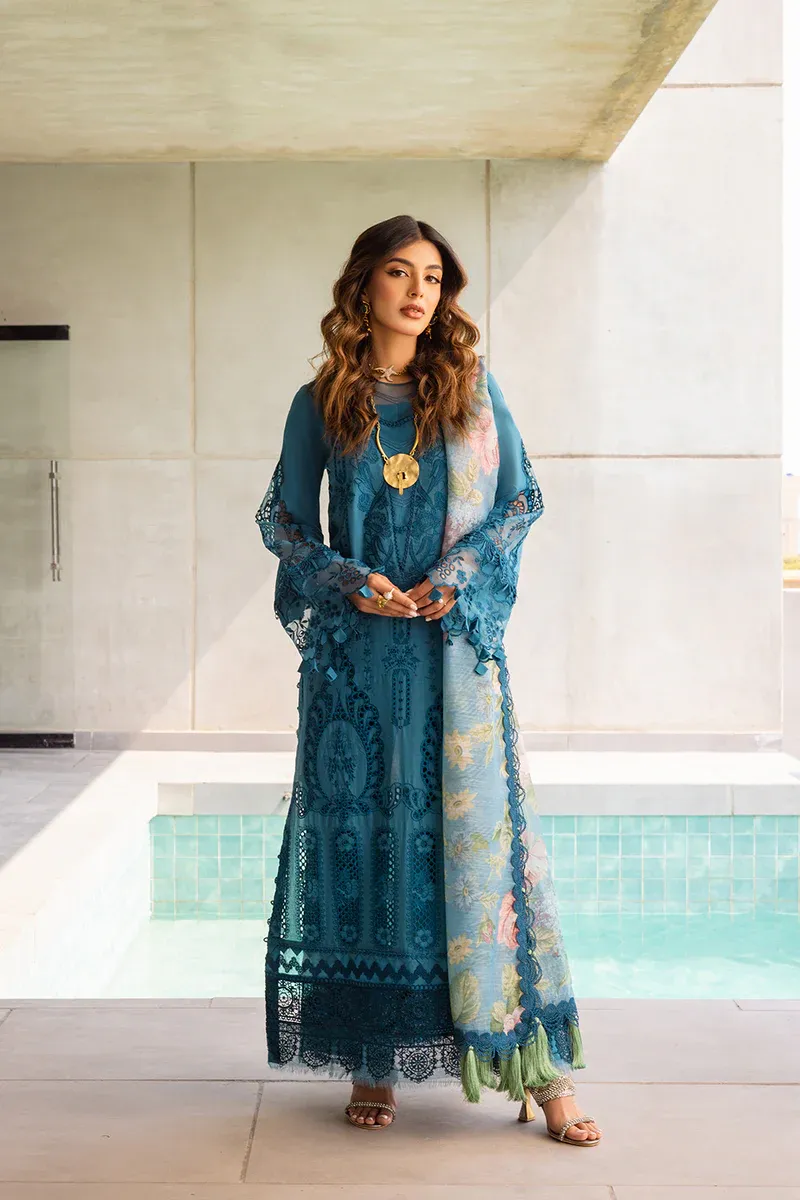 Saira Rizwan Luxury Lawn Embroidered Suits 3 Piece Unstitched SRLL24-07