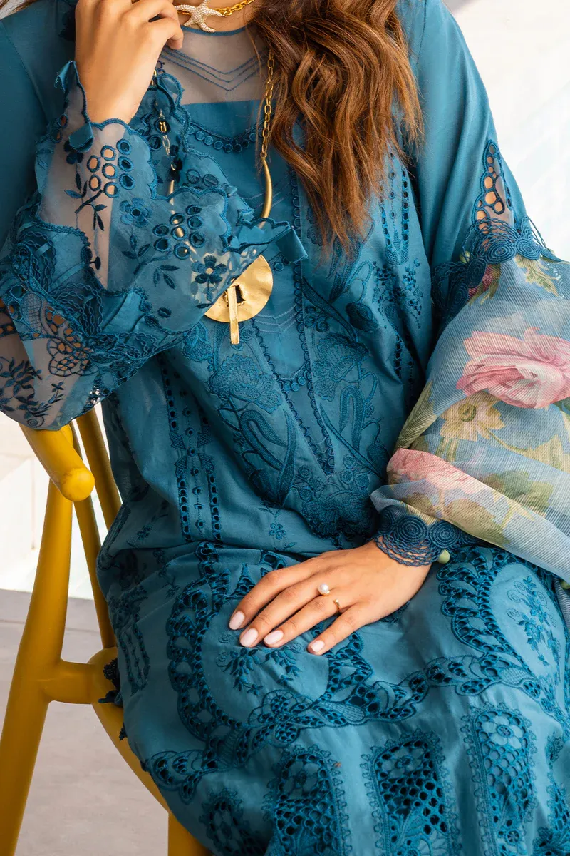 Saira Rizwan Luxury Lawn Embroidered Suits 3 Piece Unstitched SRLL24-07