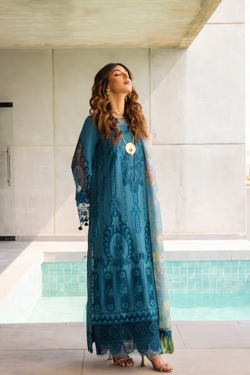 Saira Rizwan Luxury Lawn Embroidered Suits 3 Piece Unstitched SRLL24-07