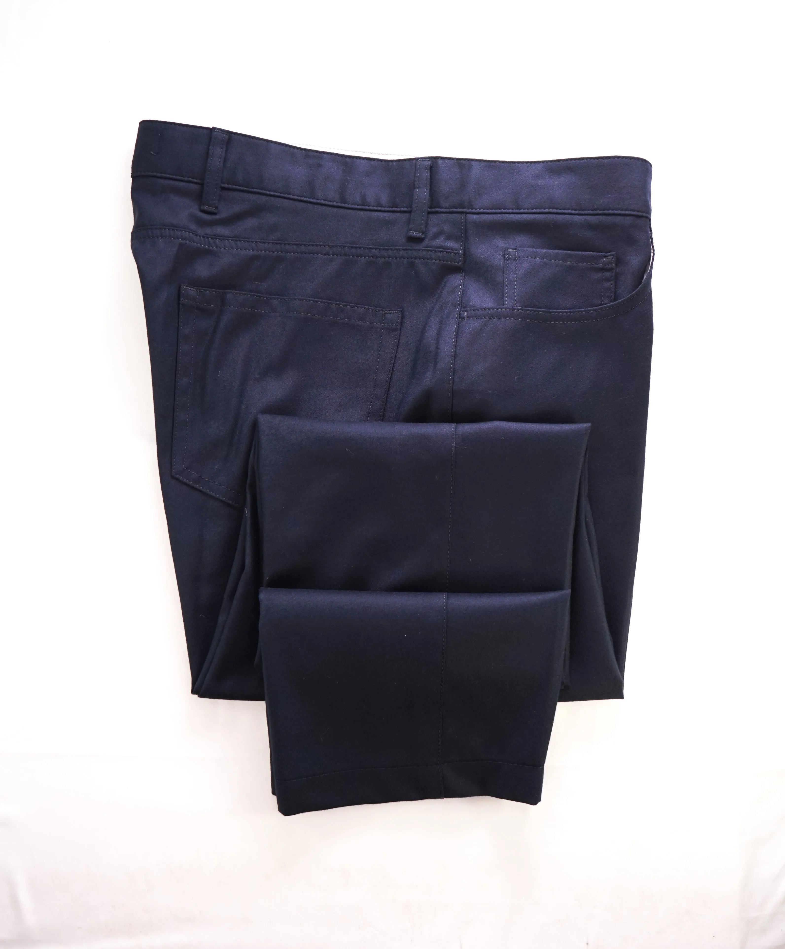 SAKS FIFTH AVE - Navy Blue CASHMERE/WOOL 5-Pocket Pants - 36W