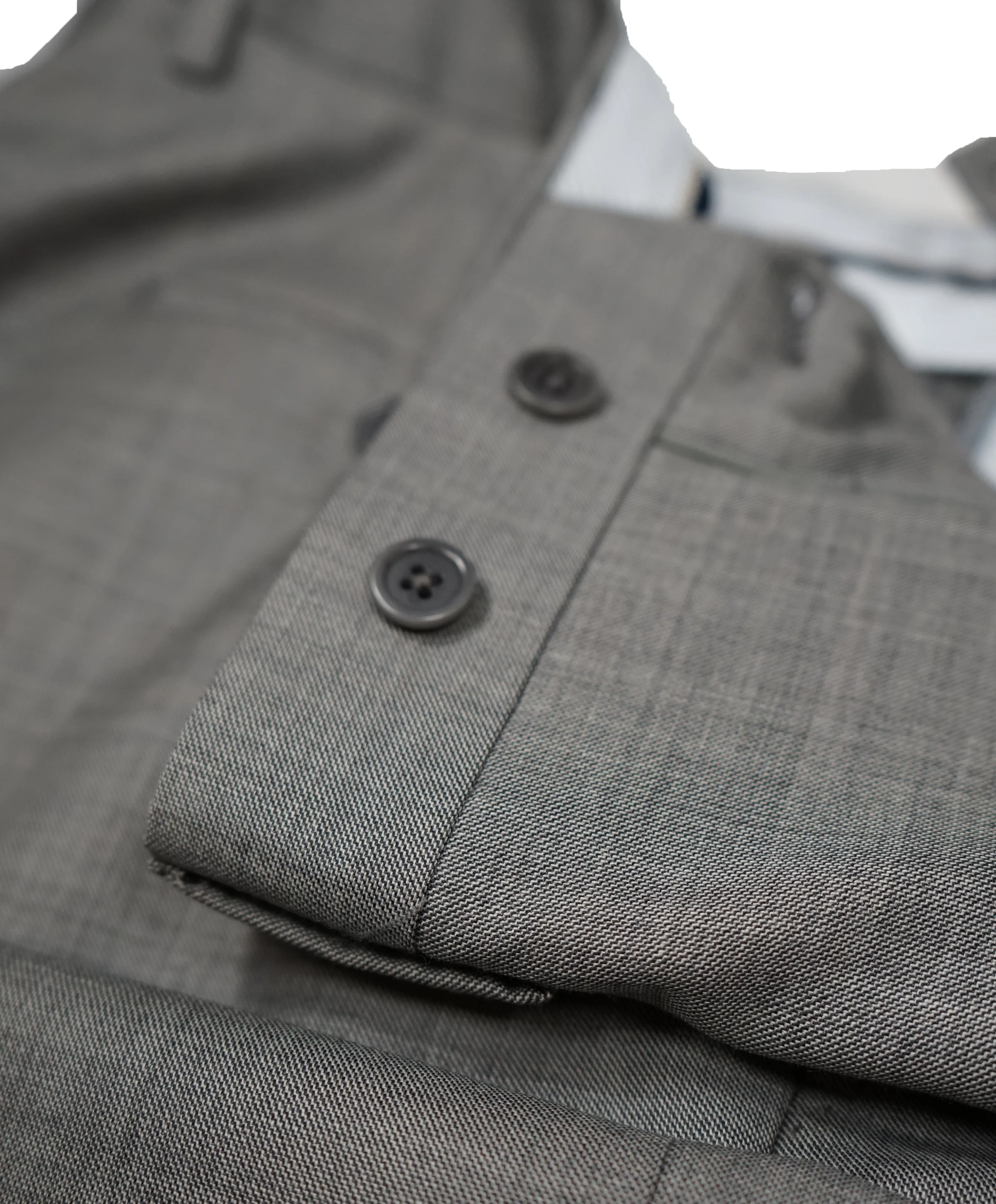 SAKS FIFTH AVENUE -  Gray Textured Made In Italy Dress Pants - 38W