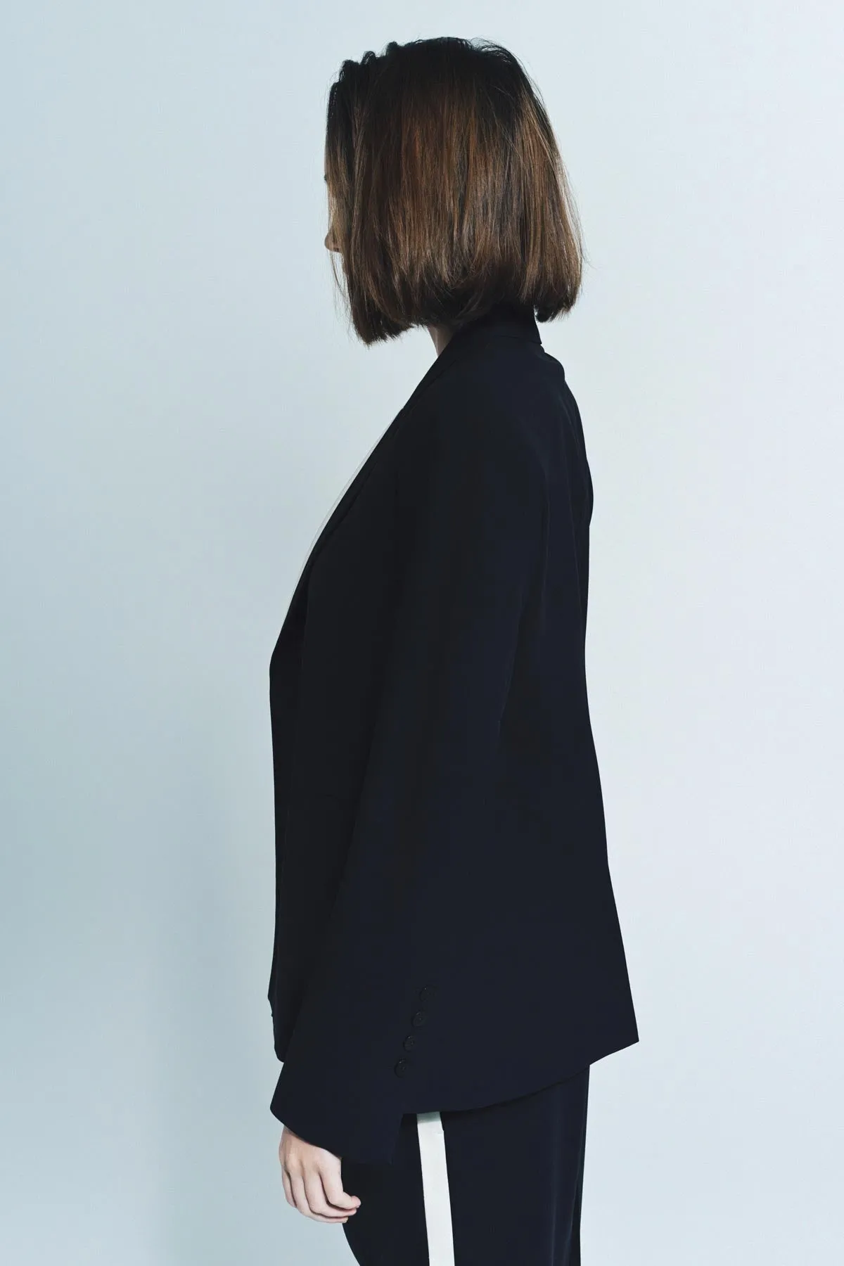 SAPIO | DOUBLE BREASTED JACKET WITH TRIM