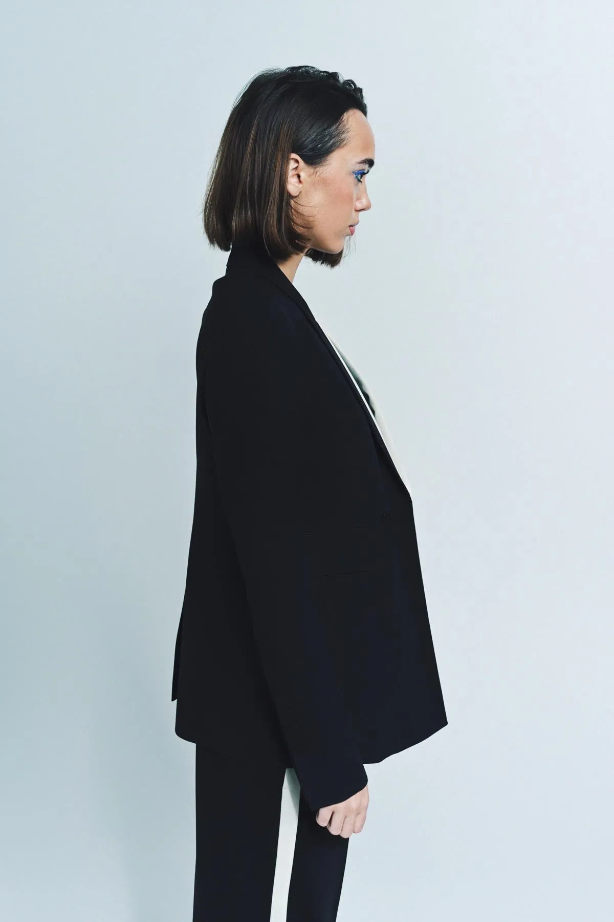 SAPIO | DOUBLE BREASTED JACKET WITH TRIM