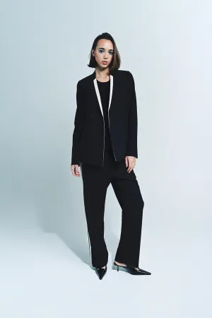 SAPIO | DOUBLE BREASTED JACKET WITH TRIM