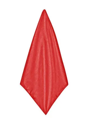 Scarlet Red Poly Dupion Handkerchief