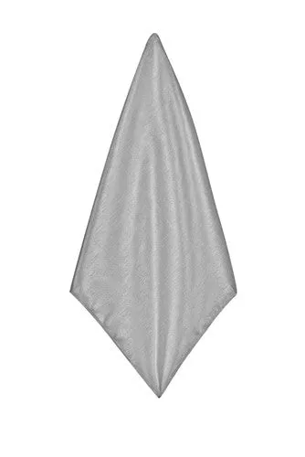Silver Gray Poly Dupion Handkerchief