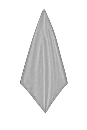 Silver Gray Poly Dupion Handkerchief