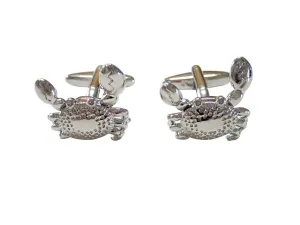 Silver Toned Crab Cufflinks