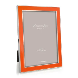 Silver Trim, Orange Enamel Frame